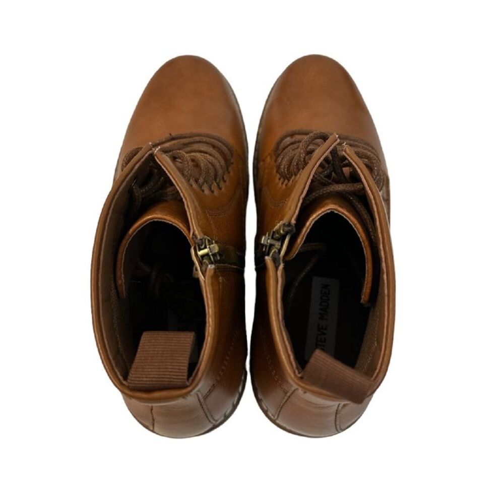 Steve Madden Men's Lightweight Lace-Up Broome Chukka Ankle Boots - Cognac - Picture 4 of 5